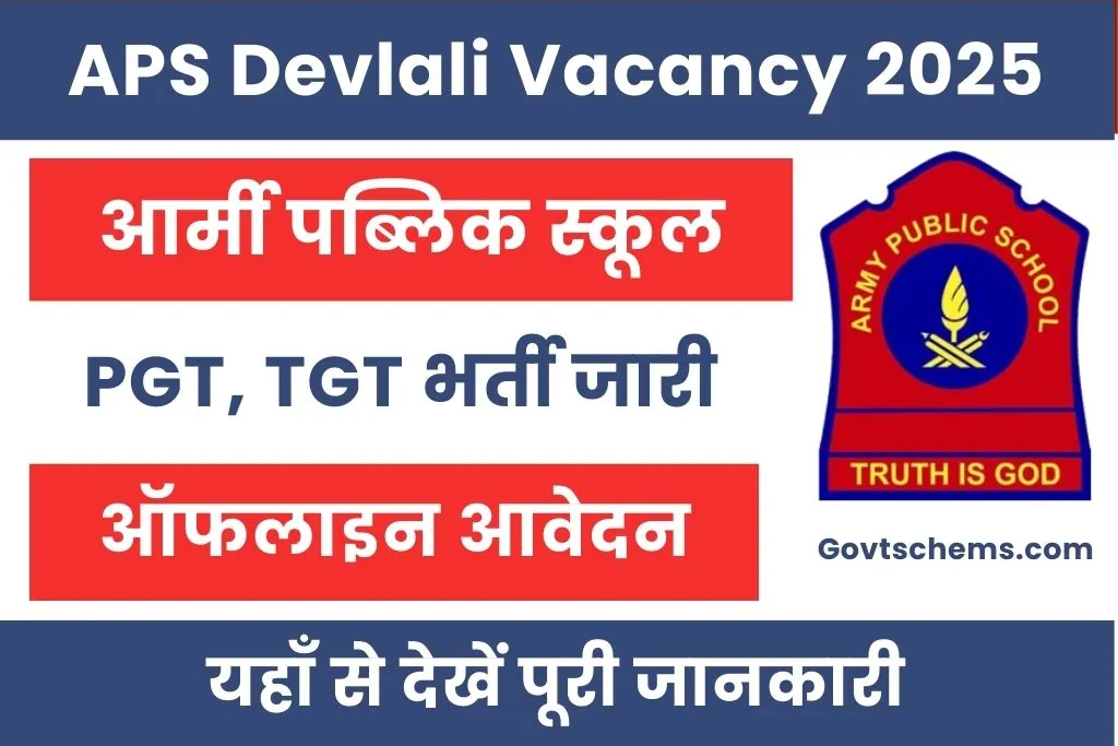 APS Devlali Vacancy 2025 : पीजीटी, टीजीटी पदों पर भर्ती जारी; ऐसे करें आवेदन