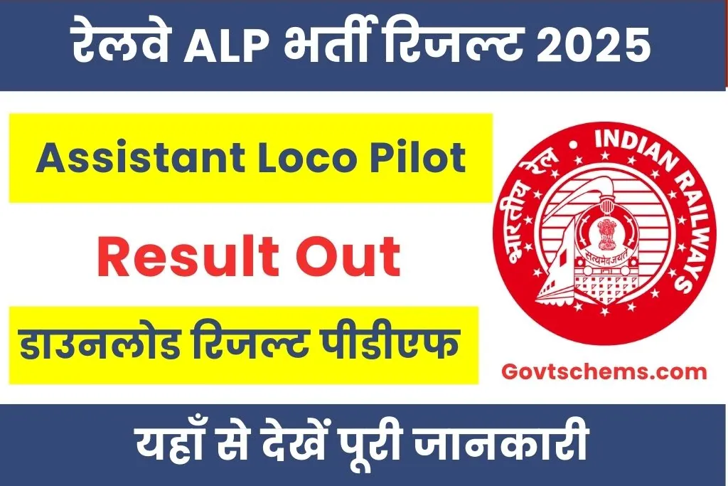 RRB ALP Result 2025 : रेलवे ने जारी किया अस्सिटेंट लोको पायलेट भर्ती रिजल्ट